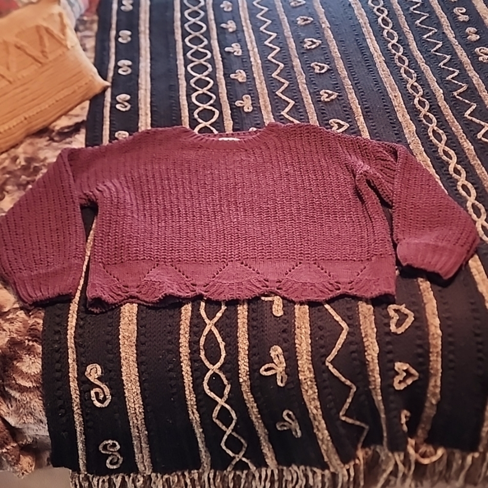 Burgundy sweater